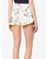 Женские белые шорты с принтом от Mira Mikati