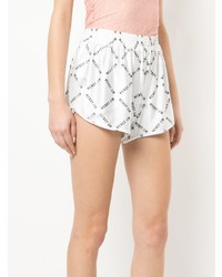 Женские белые шорты с принтом от Wendy Jim