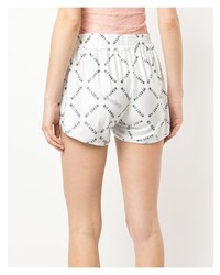 Женские белые шорты с принтом от Wendy Jim