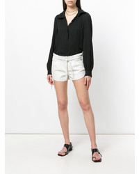 Женские белые шорты от Saint Laurent