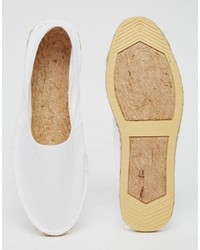 Мужские белые эспадрильи из плотной ткани от Asos