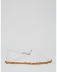 Мужские белые эспадрильи из плотной ткани от Asos