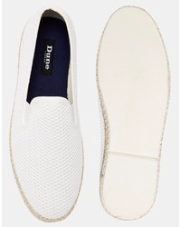 Мужские белые эспадрильи из плотной ткани от Dune