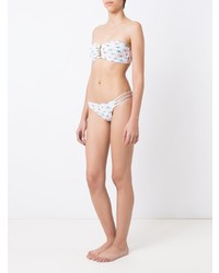 Белый бикини-топ с принтом от BRIGITTE