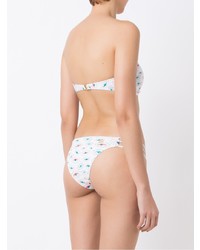 Белый бикини-топ с принтом от BRIGITTE