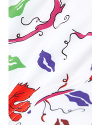 Белый бикини-топ с принтом от Emilio Pucci