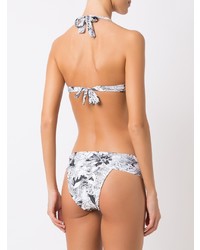 Белый бикини-топ с принтом от Amir Slama