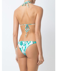 Белый бикини-топ с принтом от BRIGITTE