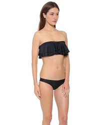 Белый бикини-топ с рюшами