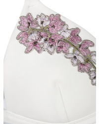 Белый бикини-топ с цветочным принтом от Zimmermann