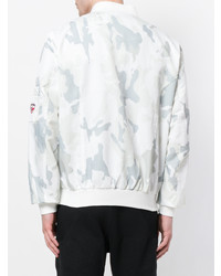 Мужской белый бомбер с камуфляжным принтом от Rossignol