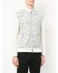 Мужской белый бомбер с камуфляжным принтом от Loveless