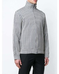 Мужской белый бомбер с принтом от Valentino