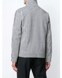 Мужской белый бомбер с принтом от Valentino