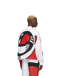 Мужской белый бомбер с принтом от Reebok By Pyer Moss