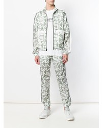 Мужской белый бомбер с принтом от Andrea Crews