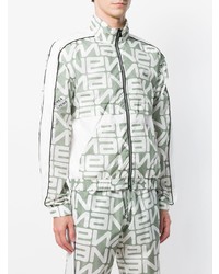 Мужской белый бомбер с принтом от Andrea Crews