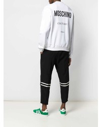 Мужской белый бомбер от Moschino