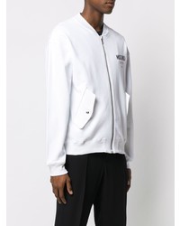 Мужской белый бомбер от Moschino