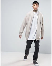 Мужской белый бомбер от Asos