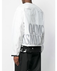 Мужской белый бомбер от Oamc
