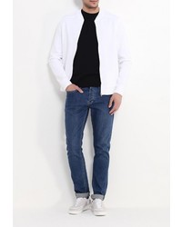 Мужской белый бомбер от Topman