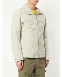 Мужской белый бомбер от Stone Island