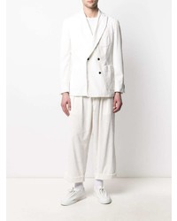 Мужской белый вельветовый двубортный пиджак от MACKINTOSH