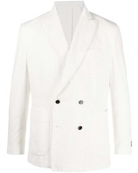 Мужской белый вельветовый двубортный пиджак от MACKINTOSH
