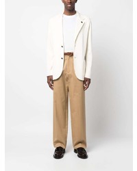 Мужской белый вязаный пиджак от Lardini