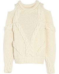 Женский белый вязаный свитер от Alexander McQueen