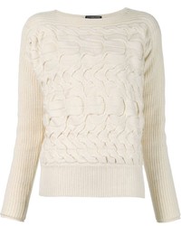 Женский белый вязаный свитер от Alexander McQueen
