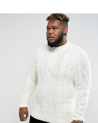 Мужской белый вязаный свитер от ASOS DESIGN