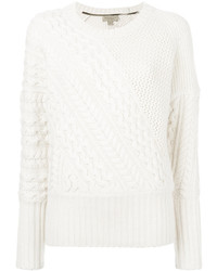 Женский белый вязаный свитер от Burberry