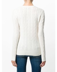 Женский белый вязаный свитер от Polo Ralph Lauren