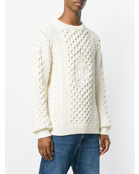 Мужской белый вязаный свитер от JW Anderson