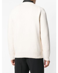 Мужской белый вязаный свитер от Alexander McQueen