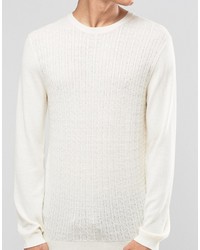 Мужской белый вязаный свитер от Asos