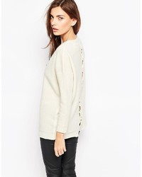 Женский белый вязаный свитер от French Connection