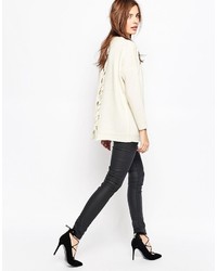 Женский белый вязаный свитер от French Connection