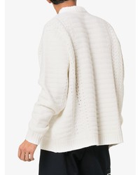 Мужской белый вязаный свитер от Jil Sander