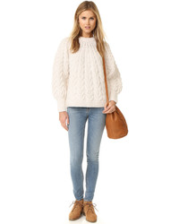 Женский белый вязаный свитер от Demy Lee