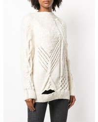 Женский белый вязаный свитер от Almaz