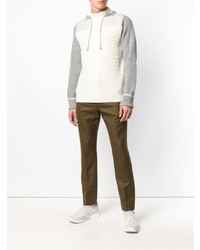 Мужской белый вязаный свитер от Sacai