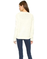 Женский белый вязаный свитер от Eleven Paris