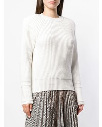 Женский белый вязаный свитер от Fendi