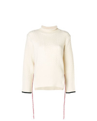 Женский белый вязаный свитер от Eudon Choi