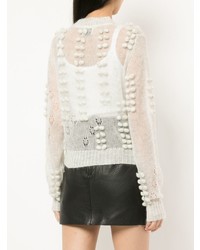 Женский белый вязаный свитер от Aje