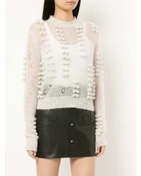 Женский белый вязаный свитер от Aje
