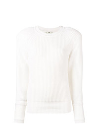 Женский белый вязаный свитер от Fendi